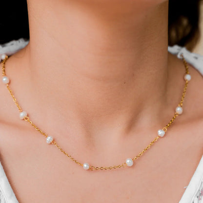 [Gaonasi]Nora Gold Pearl Necklace