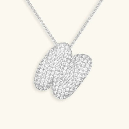 [Gaonasi]Bubble Initial Diamond Necklace