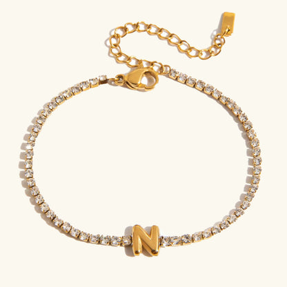 [Gaonasi]Avaria Bubble Letter Tennis Bracelet