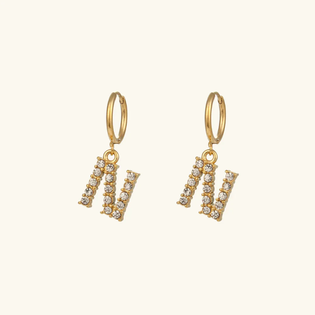 [Gaonasi]Wilhemina Initial Letter Earrings
