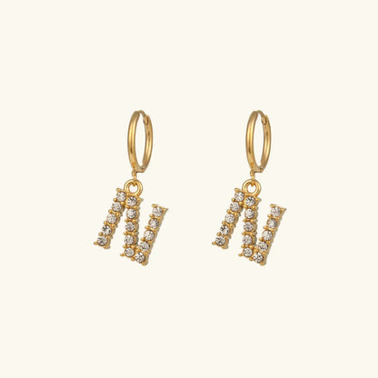 [Gaonasi]Wilhemina Initial Letter Earrings