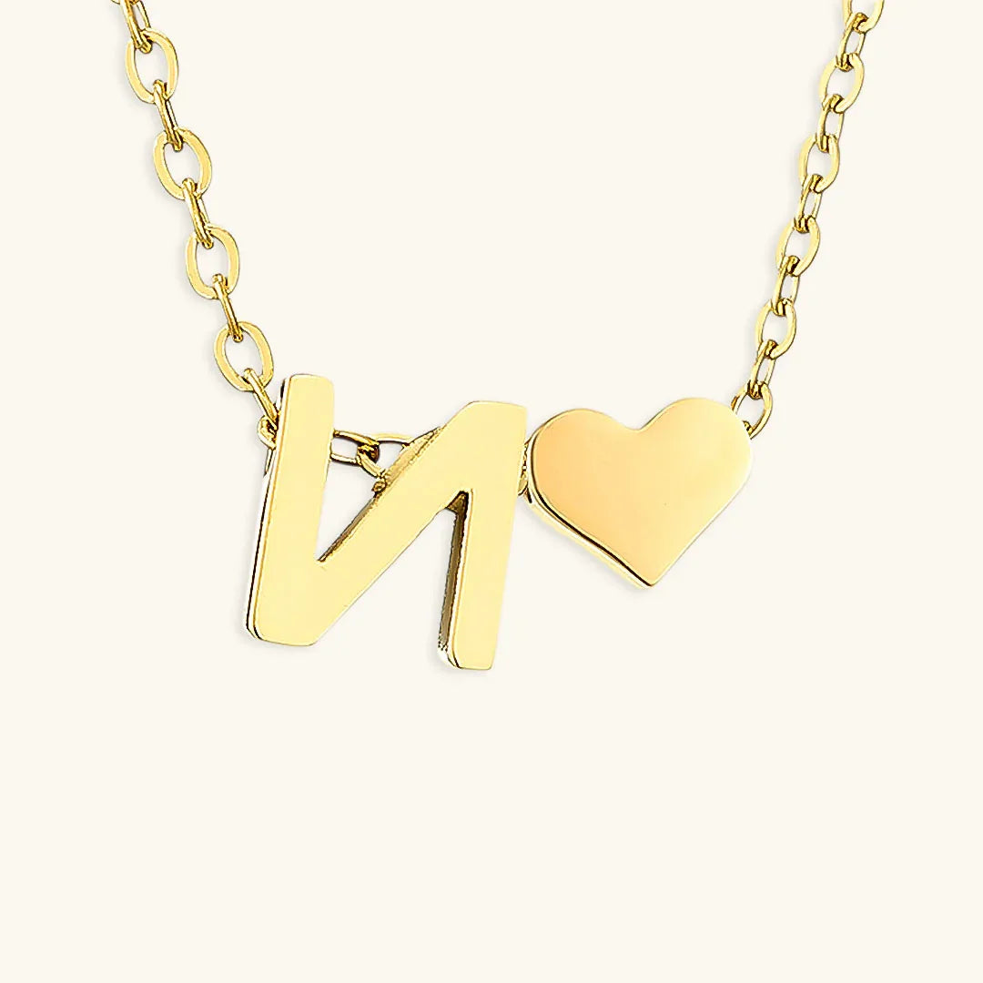 [Gaonasi]Ria Initial Letter Gold Necklace