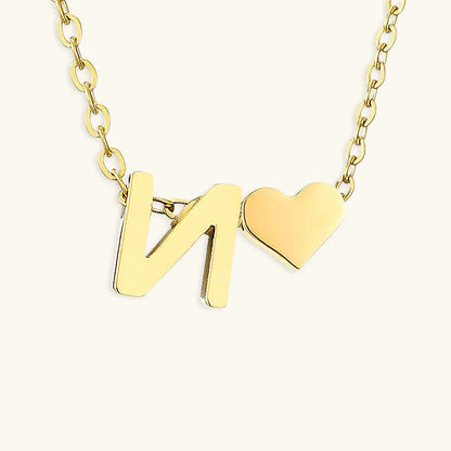 [Gaonasi]Ria Initial Letter Gold Necklace