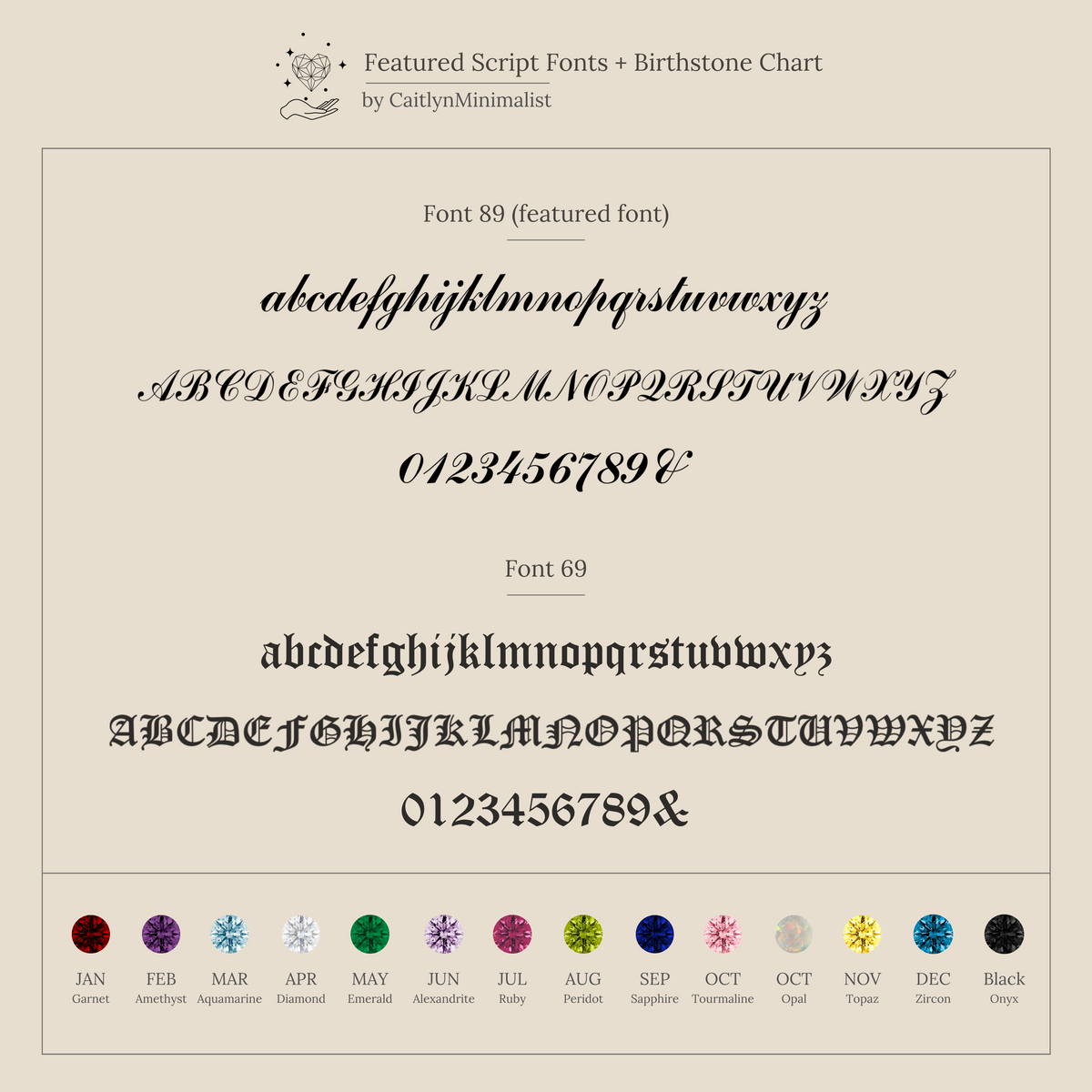 Initial Birthstone Necklace