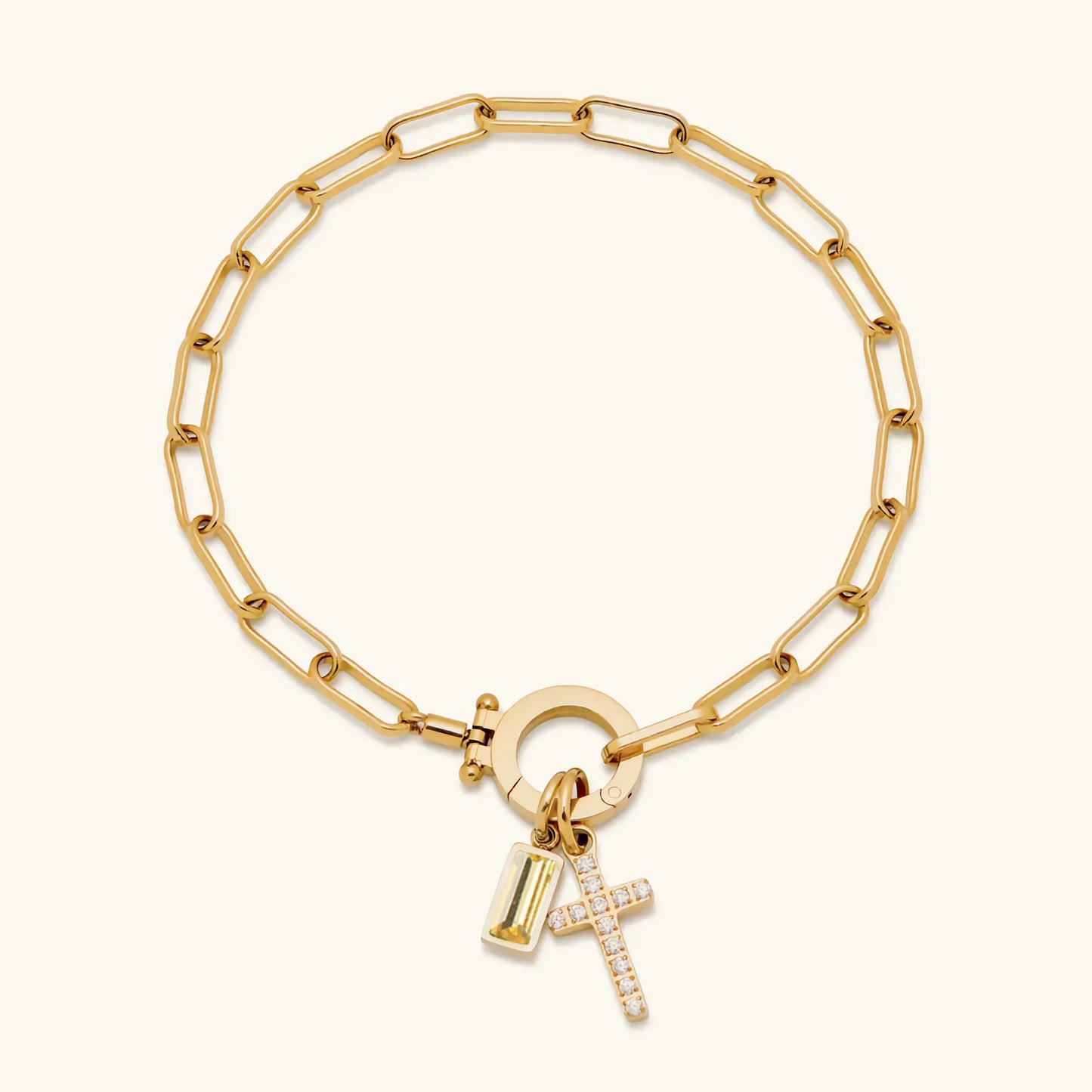 [Gaonasi]Annabella Birthstone Cross Bracelet
