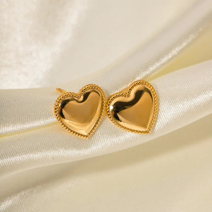 [Gaonasi]Ruth Heart Gold Earrings