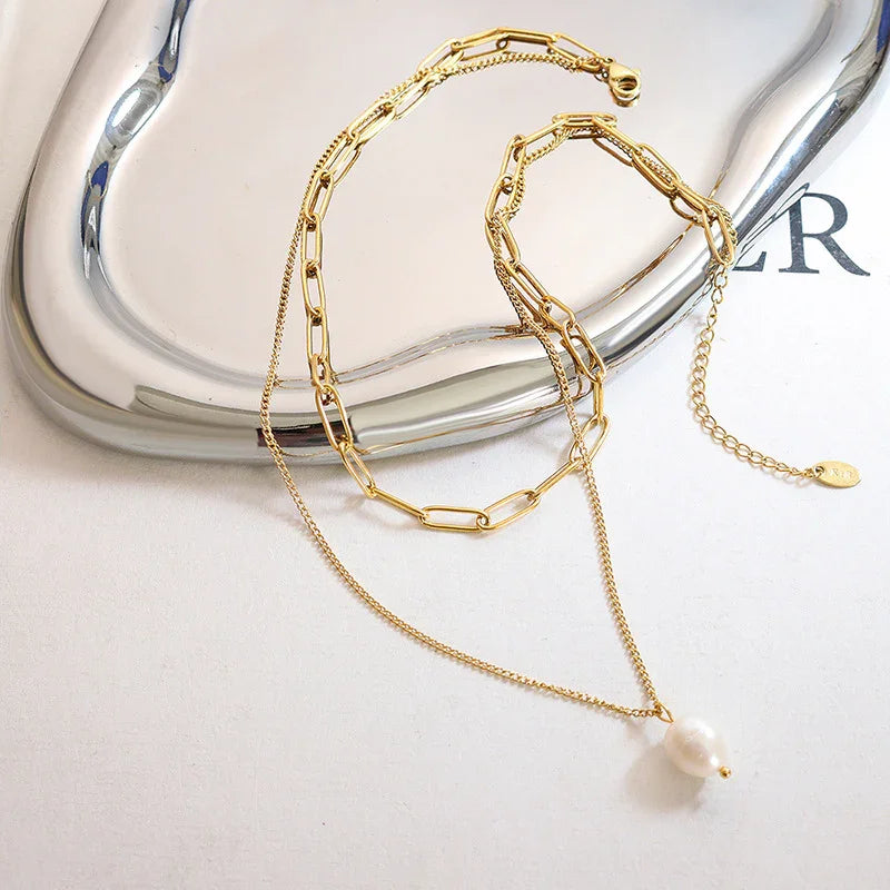 [Gaonasi]Tropica Freshwater Pearl Necklace