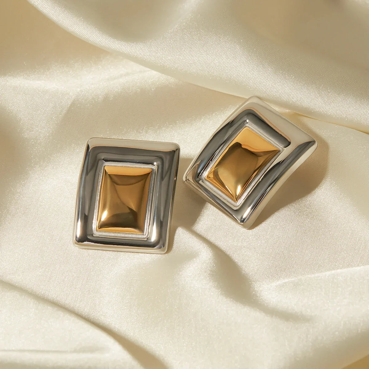 [Gaonasi]Jocelyn Two Tone Earrings