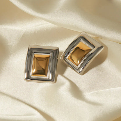[Gaonasi]Jocelyn Two Tone Earrings
