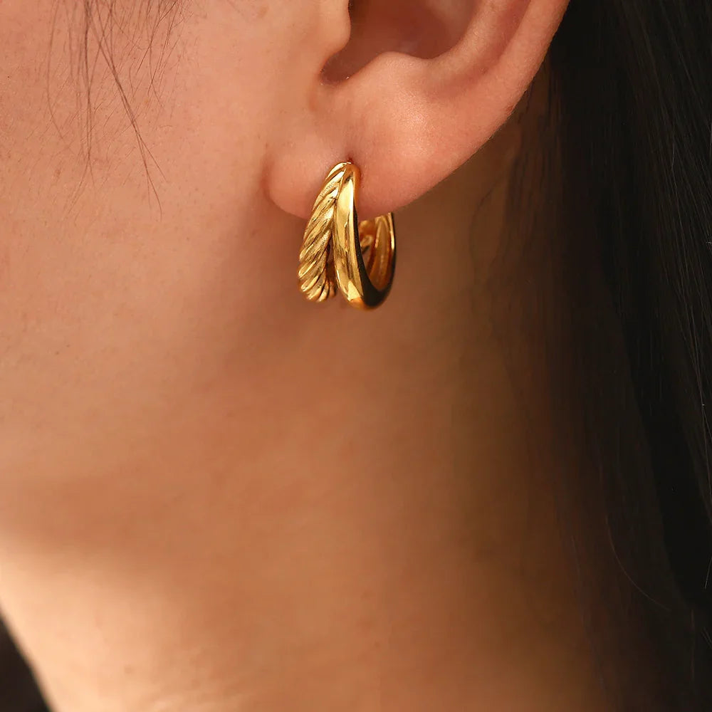 [Gaonasi]Cecilia Layered Earrings