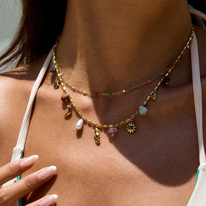 [Gaonasi]Cambria Coastal Charm Layered Necklace