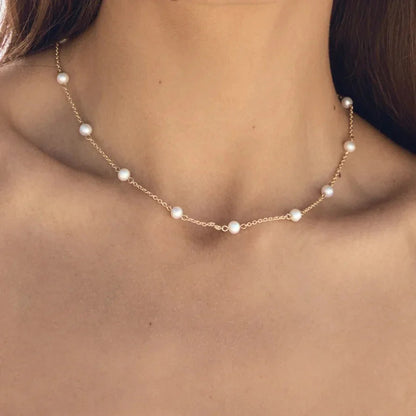 [Gaonasi]Nora Gold Pearl Necklace