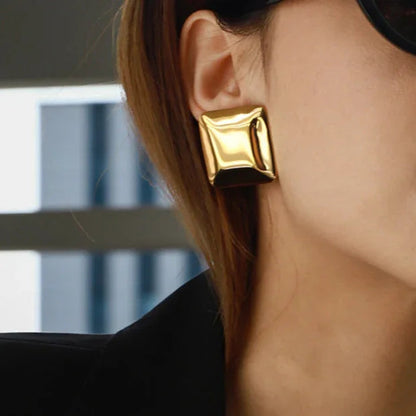[Gaonasi]Fischer Chunky Pillow Earrings