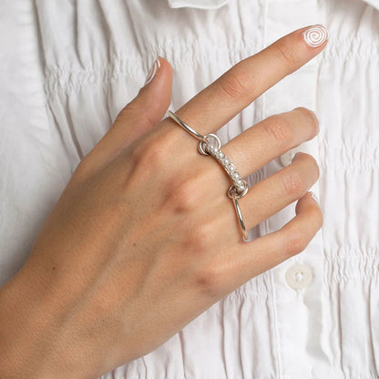 [Gaonasi]Mikayla Stacked Freshwater Pearl Ring
