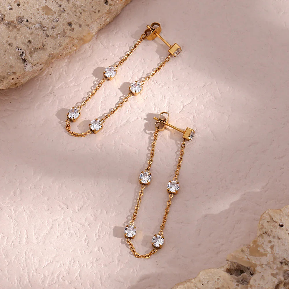 [Gaonasi]Iris Diamond Earrings