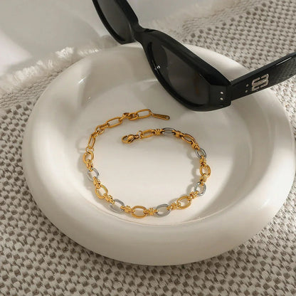 [Gaonasi]Addison Two Tone Gold Bracelet