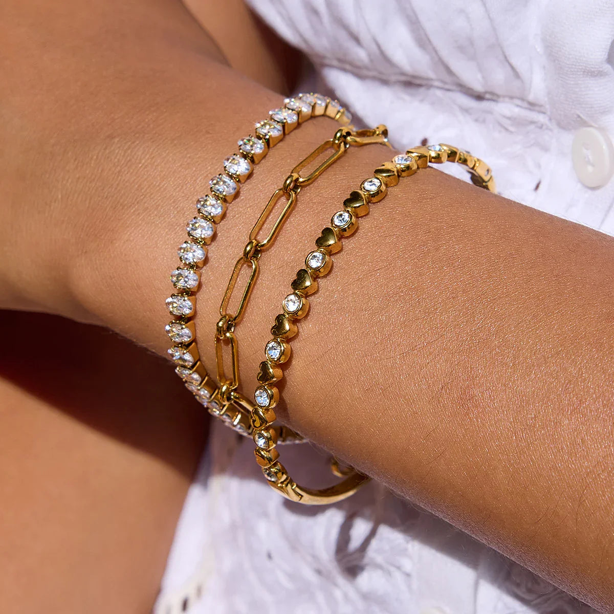 [Gaonasi]Avaria Oval Cut Tennis Bracelet