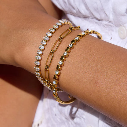 [Gaonasi]Avaria Oval Cut Tennis Bracelet