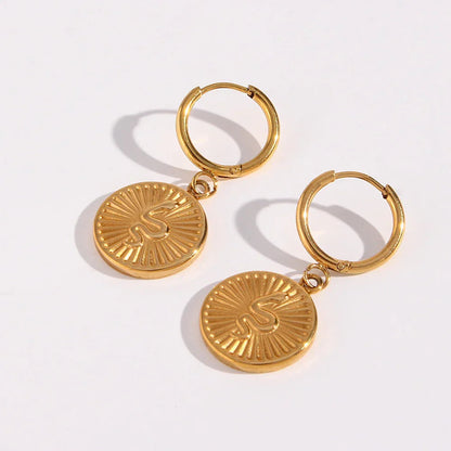 [Gaonasi]Eliana Serpent Coin Earrings
