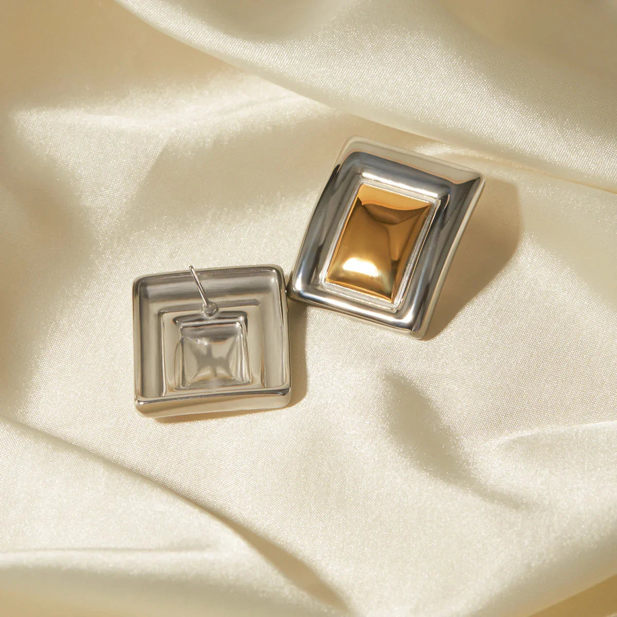 [Gaonasi]Jocelyn Two Tone Earrings