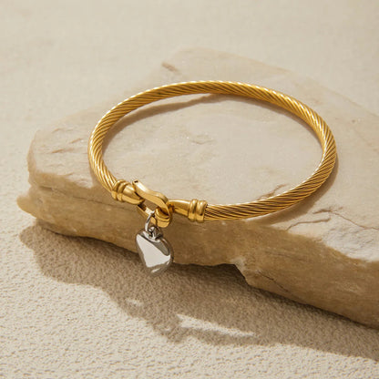 [Gaonasi]Solenne Twisted Band Gold Bracelet