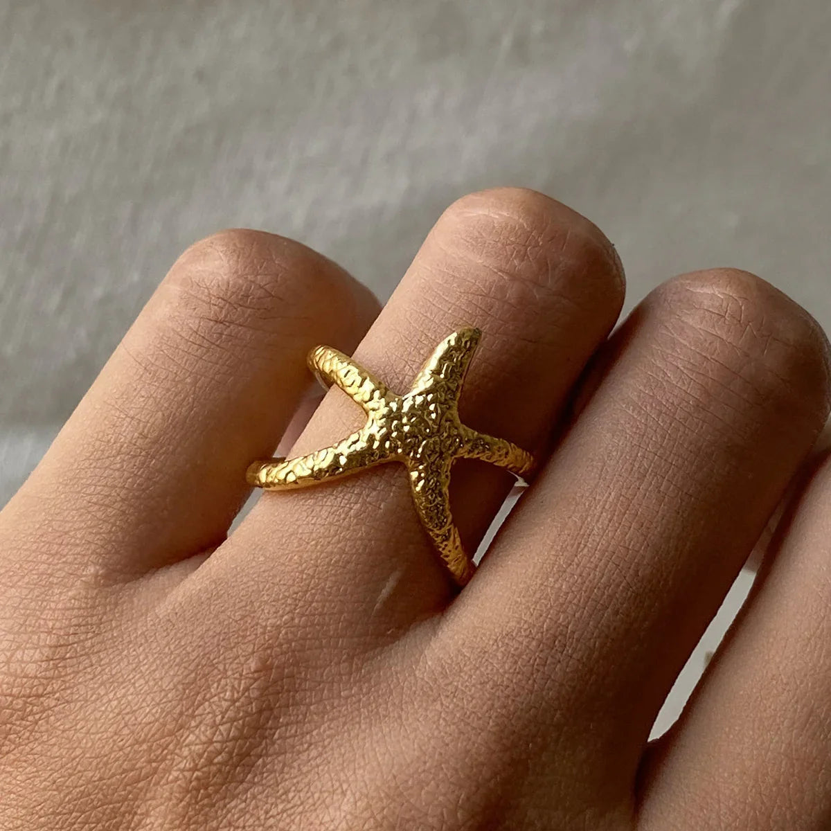 [Gaonasi]Aurelie Gold Starfish Ring