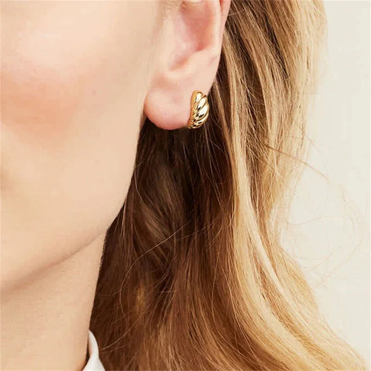 [Gaonasi]Croissant Huggie Earrings
