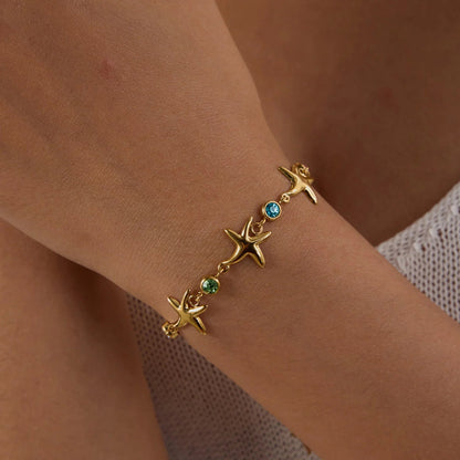 [Gaonasi]Kristine Golden Starfish Bracelet