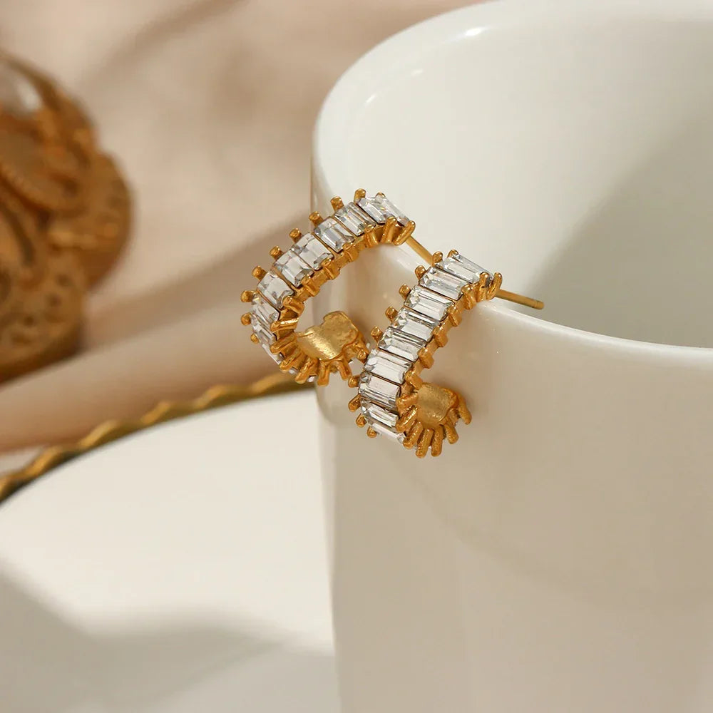 [Gaonasi]Agnes Diamond Earrings