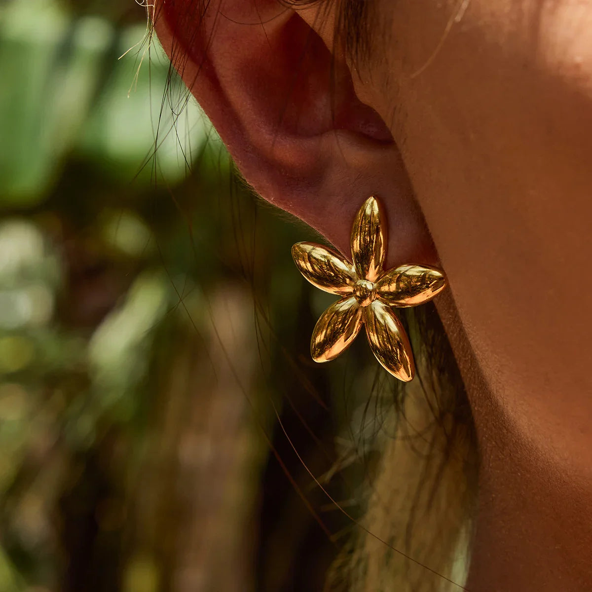 [Gaonasi]Monica Floral Gold Earrings