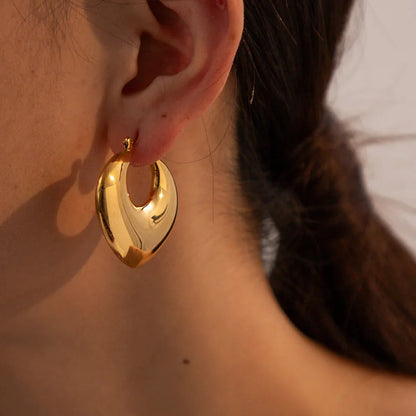 [Gaonasi]Fawn Gold Hoops