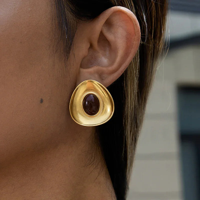 [Gaonasi]Orissa Gold Enamel Earrings