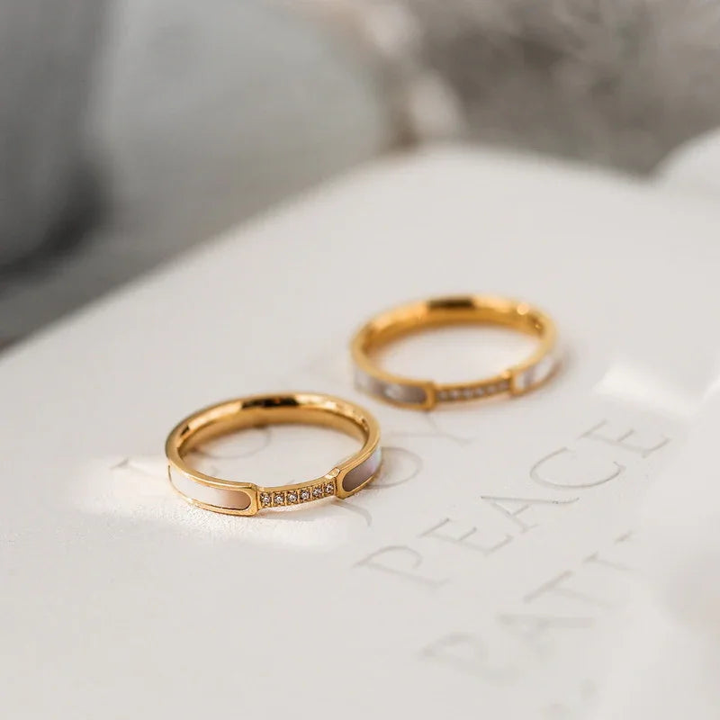 [Gaonasi]Gabrielle Diamond Simulant Gold Ring