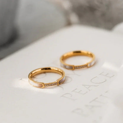 [Gaonasi]Gabrielle Diamond Simulant Gold Ring