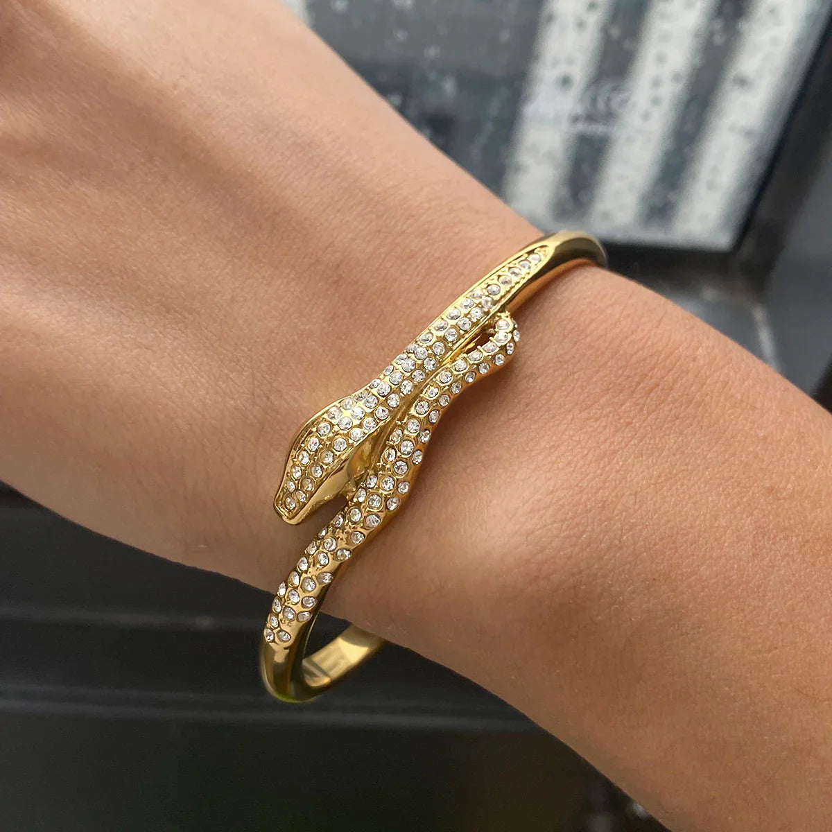 [Gaonasi]Rosalee Serpentine Diamond Bangle