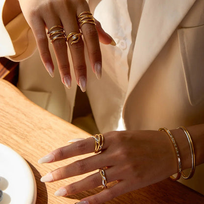 [Gaonasi]Nerisse Two-Tone Twist Ring