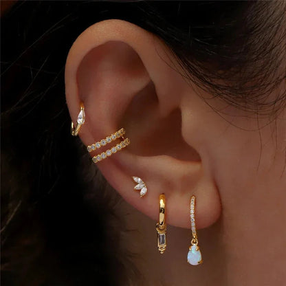 [Gaonasi]Trio Flat Back Diamond Stud