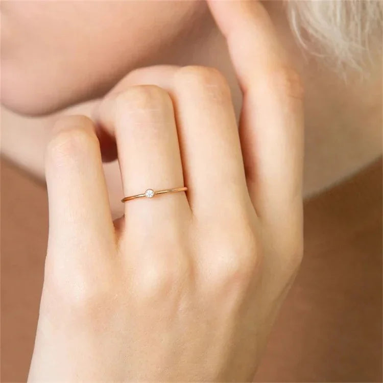 [Gaonasi]Amelia Birthstone Stacker Ring