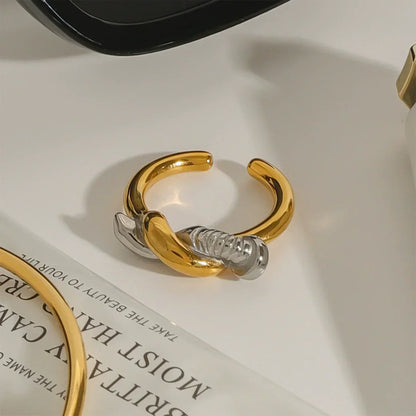 [Gaonasi]Trinity Twisted Nail Ring
