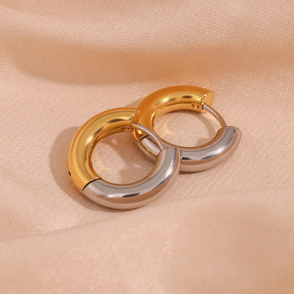 [Gaonasi]Ingrid Two Tone Hoop Earring