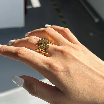 [Gaonasi]Zoella Abstract Gold Ring