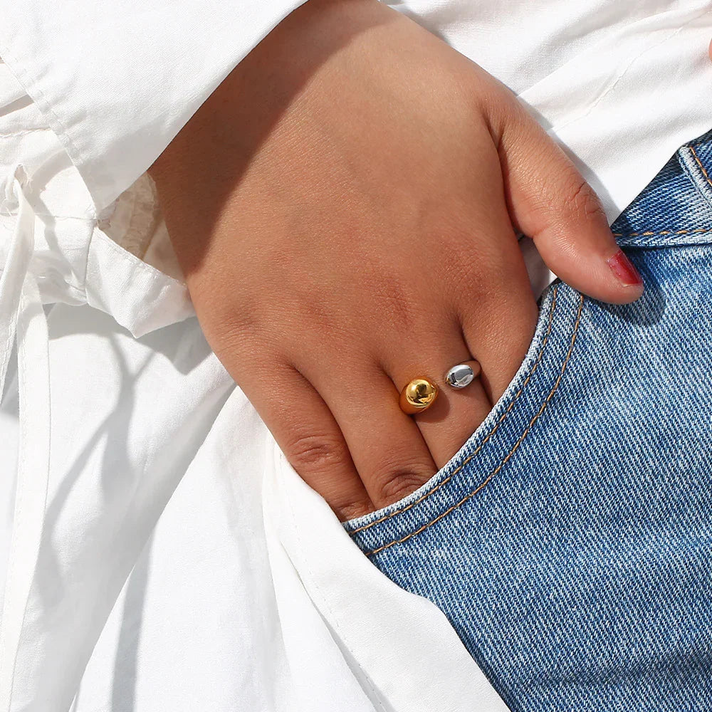 [Gaonasi]Seren Two Tone Gold Ring
