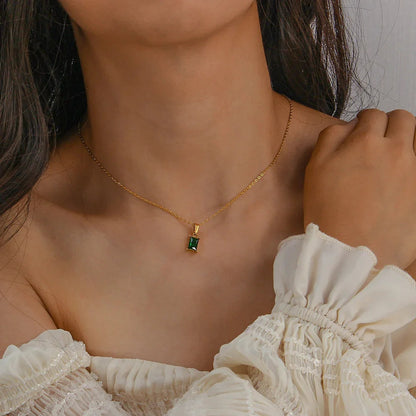 [Gaonasi]Emi Green Necklace