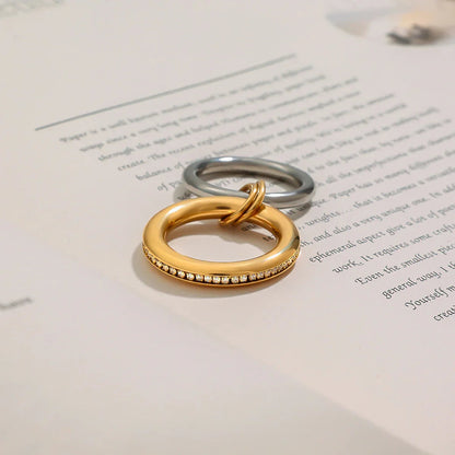 [Gaonasi]Claire Two Tone Ring Stack