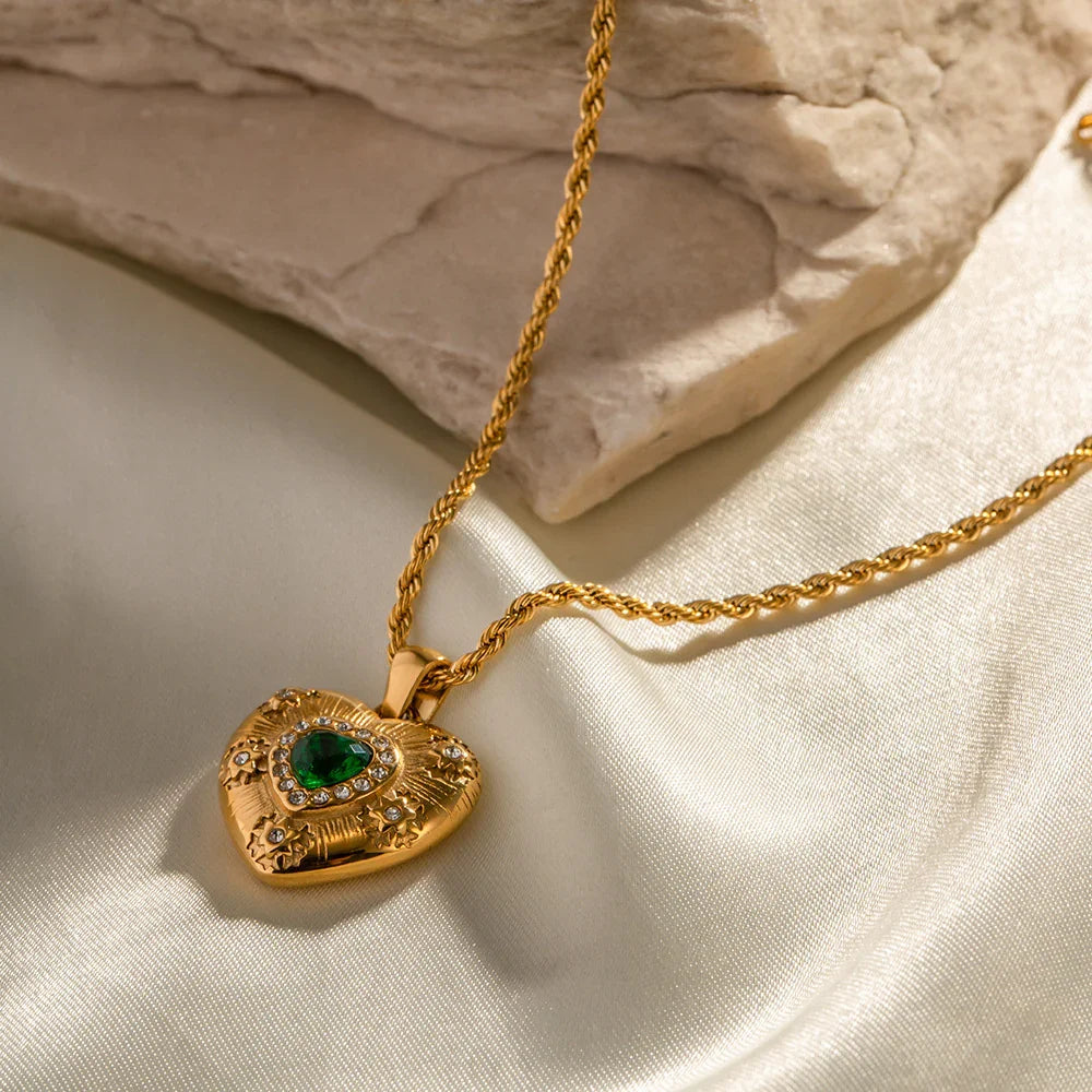 [Gaonasi]Caelus Gold Heart Necklace