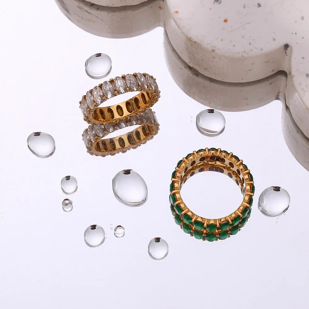 [Gaonasi]Antoinette Diamond Simulant Gold Ring