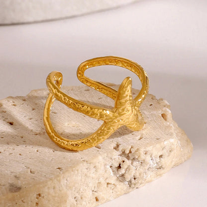 [Gaonasi]Aurelie Gold Starfish Ring