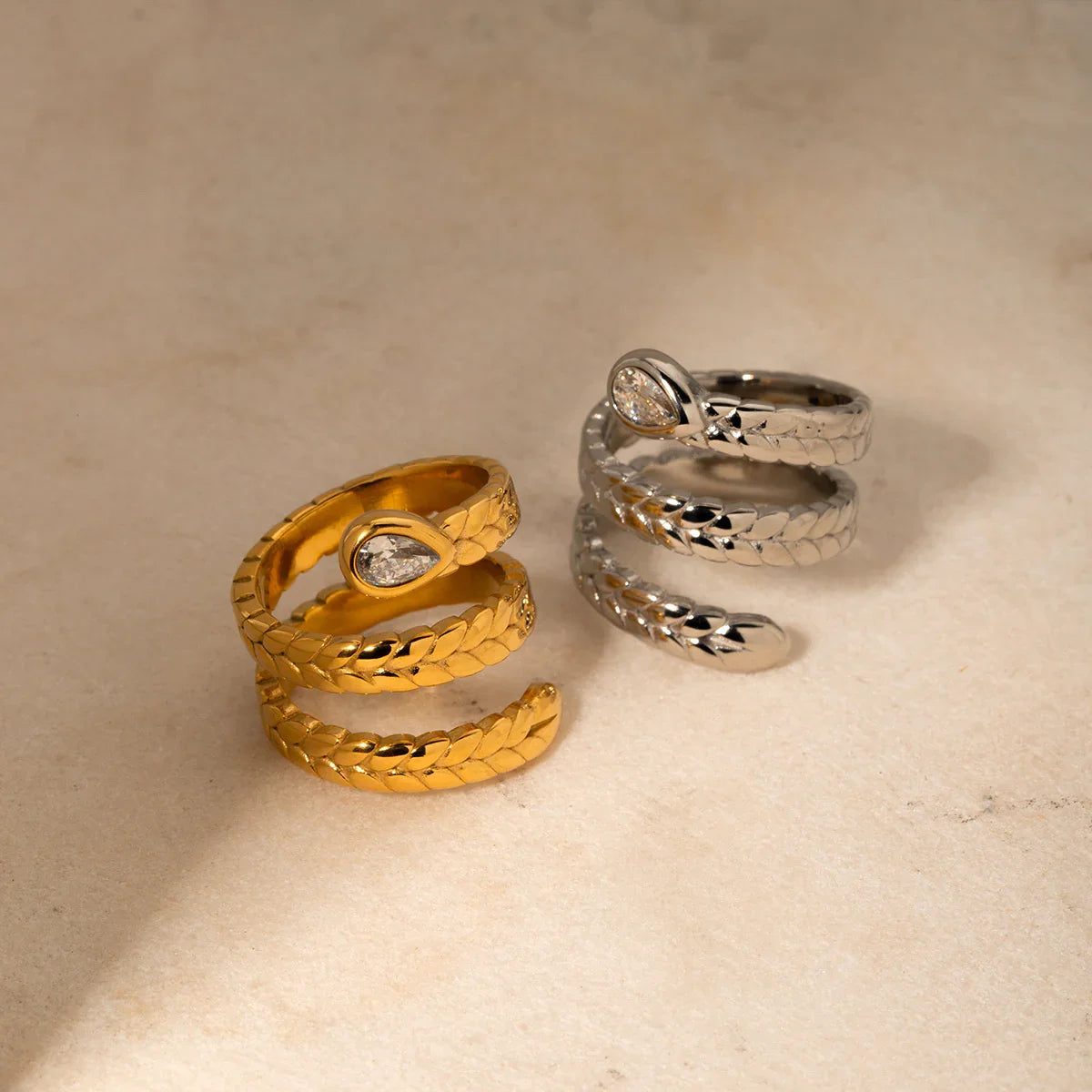 [Gaonasi]Davina Gold Serpent Ring