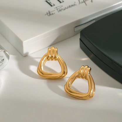 [Gaonasi]Doris Knot Charm Gold Earrings