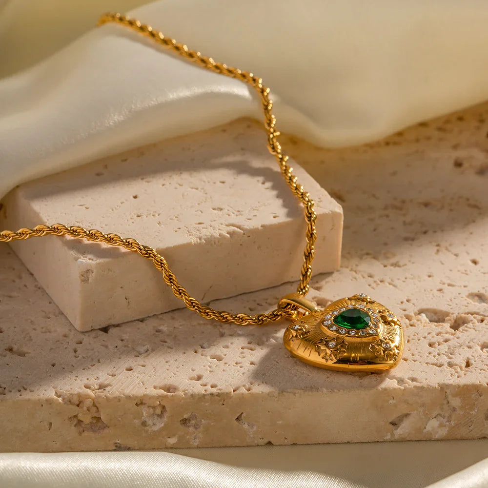 [Gaonasi]Caelus Gold Heart Necklace